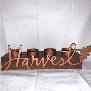 Harvest Wood Candle Tealight Holder